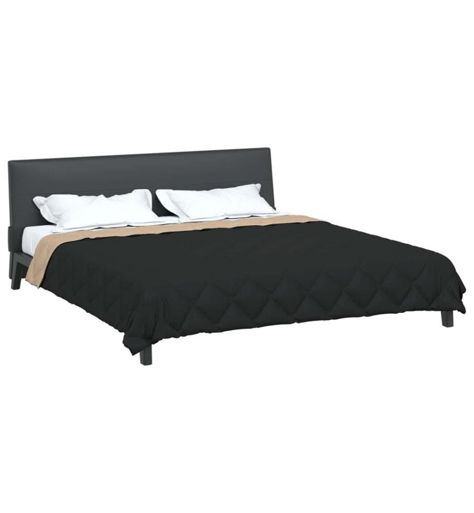 Duvet complet toute l'année Noir et Taupe 220 x 200 cm