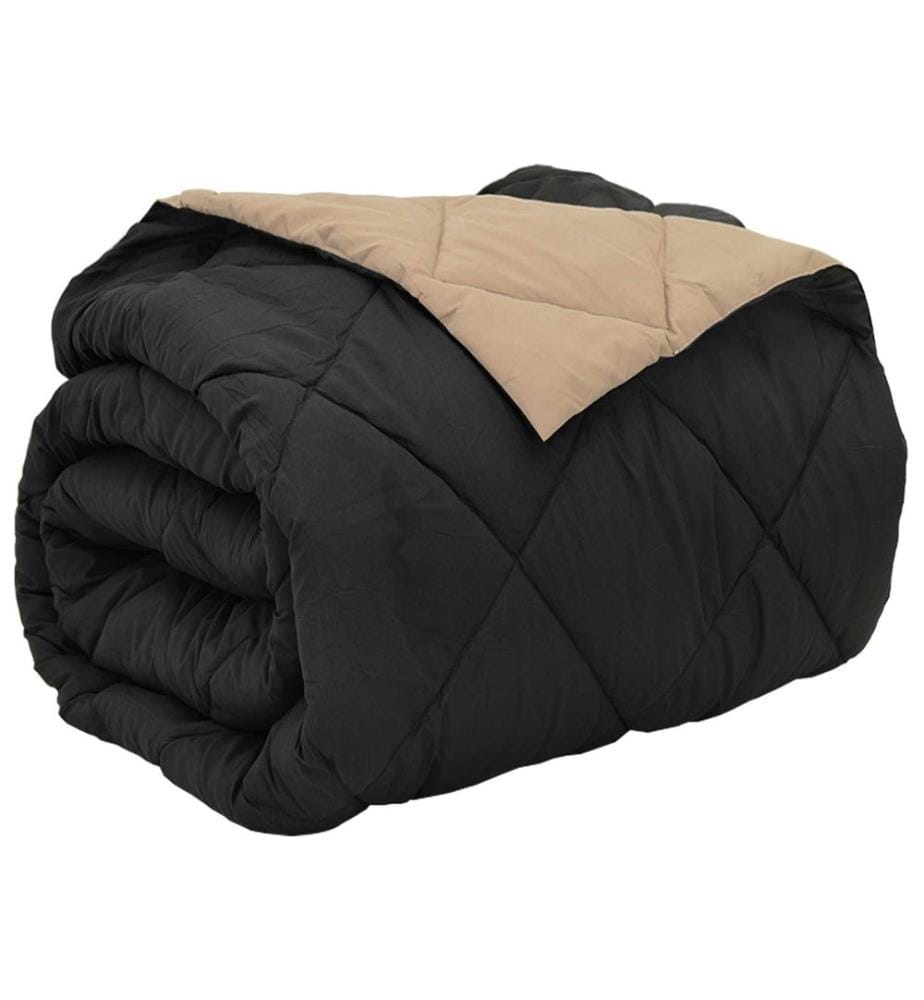Duvet complet toute l'année Noir et Taupe 220 x 240 cm