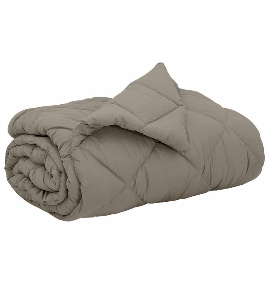 Ganzjahresbettdecke Hellgrau 240 x 260 cm Microfiber