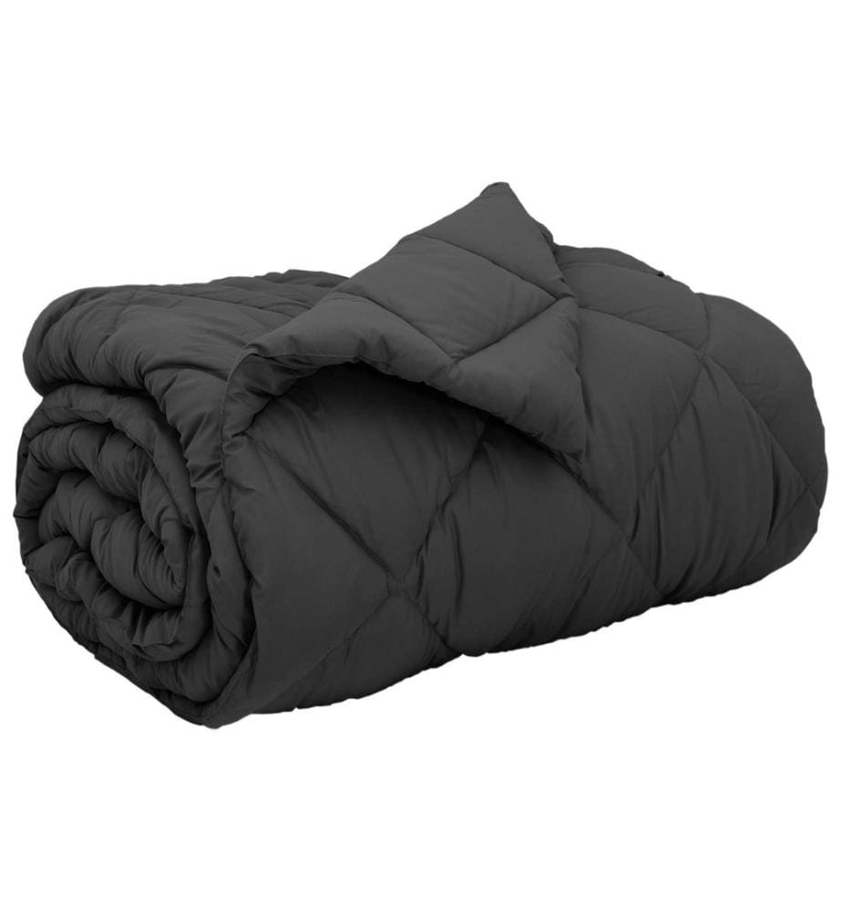 Winterbettdecke Anthrazit 200 x 155 cm Microfiber