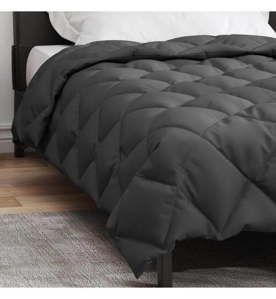Winterbettdecke Anthrazit 220 x 135 cm Microfiber