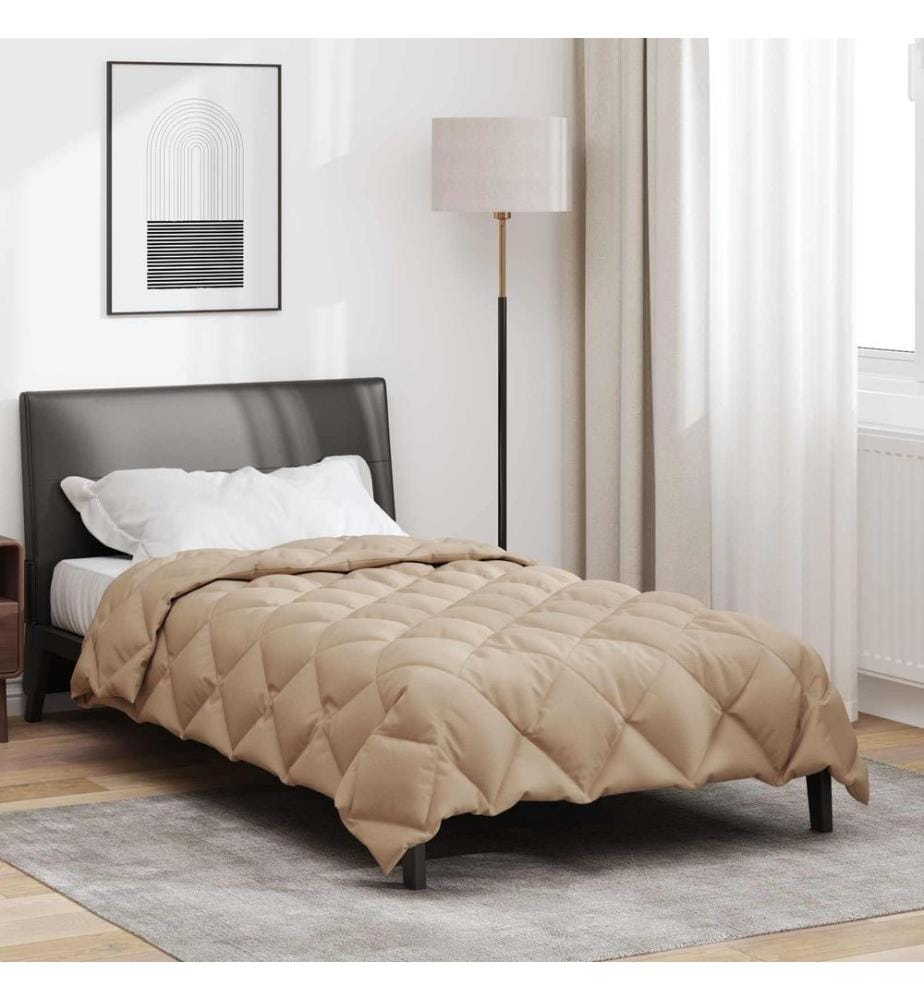 Winterbettdecke Taupe 200 x 140 cm Microfiber