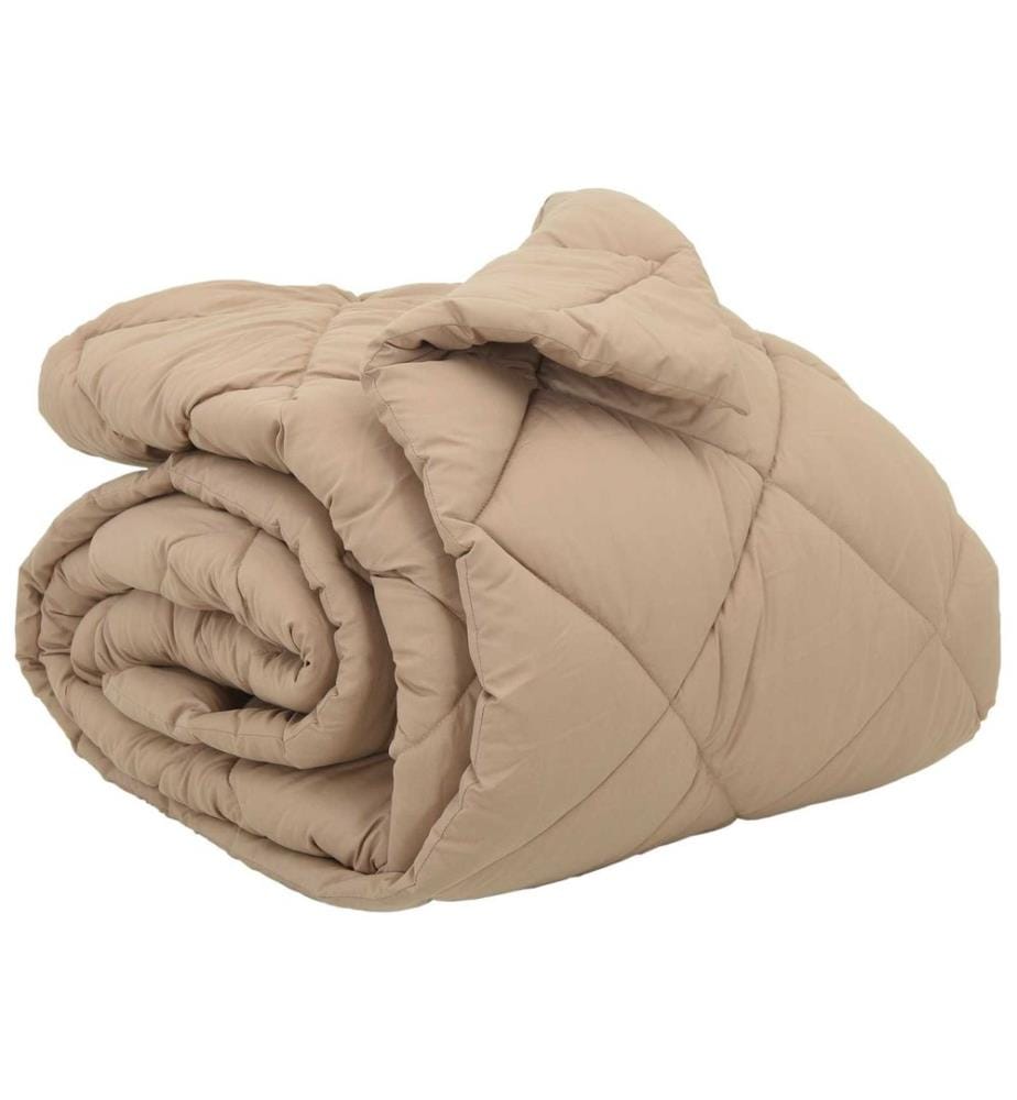 Winterbettdecke Taupe 200 x 200 cm Microfiber