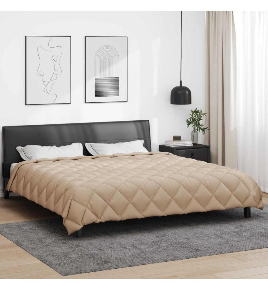 Winterbettdecke Taupe 220 x 240 cm Microfiber