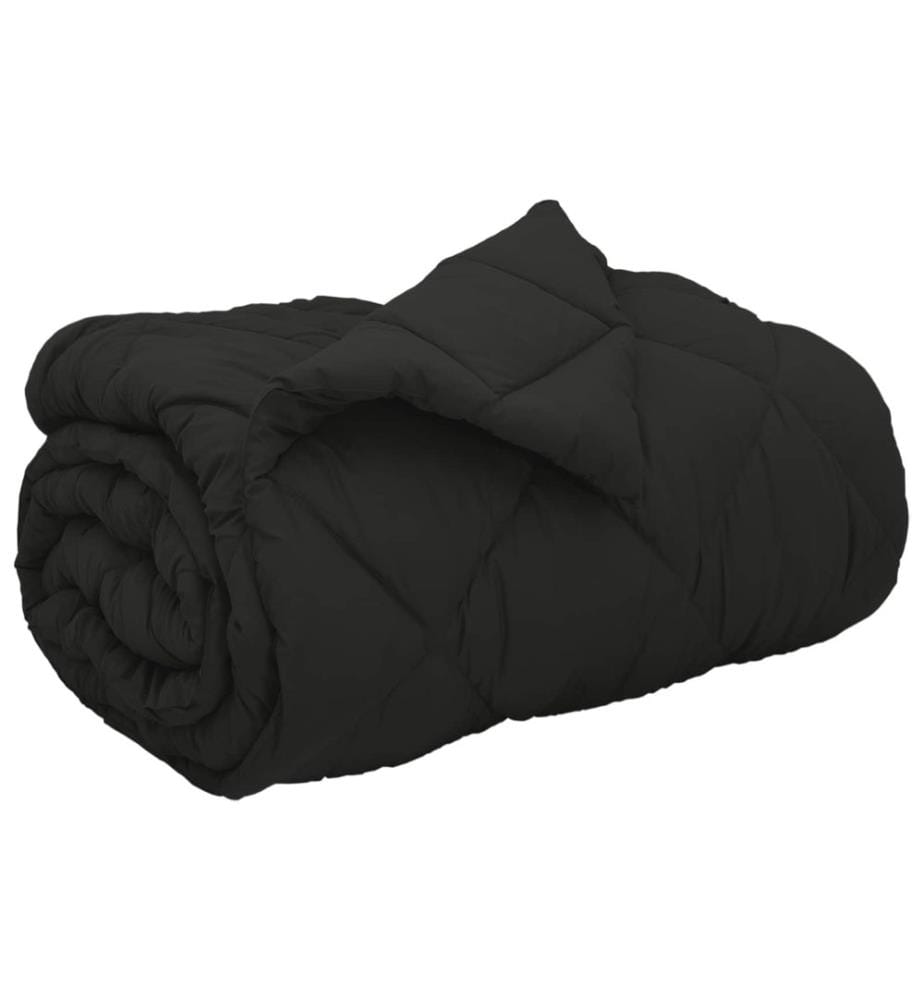 Winterbettdecke Schwarz 200 x 135 cm Microfiber