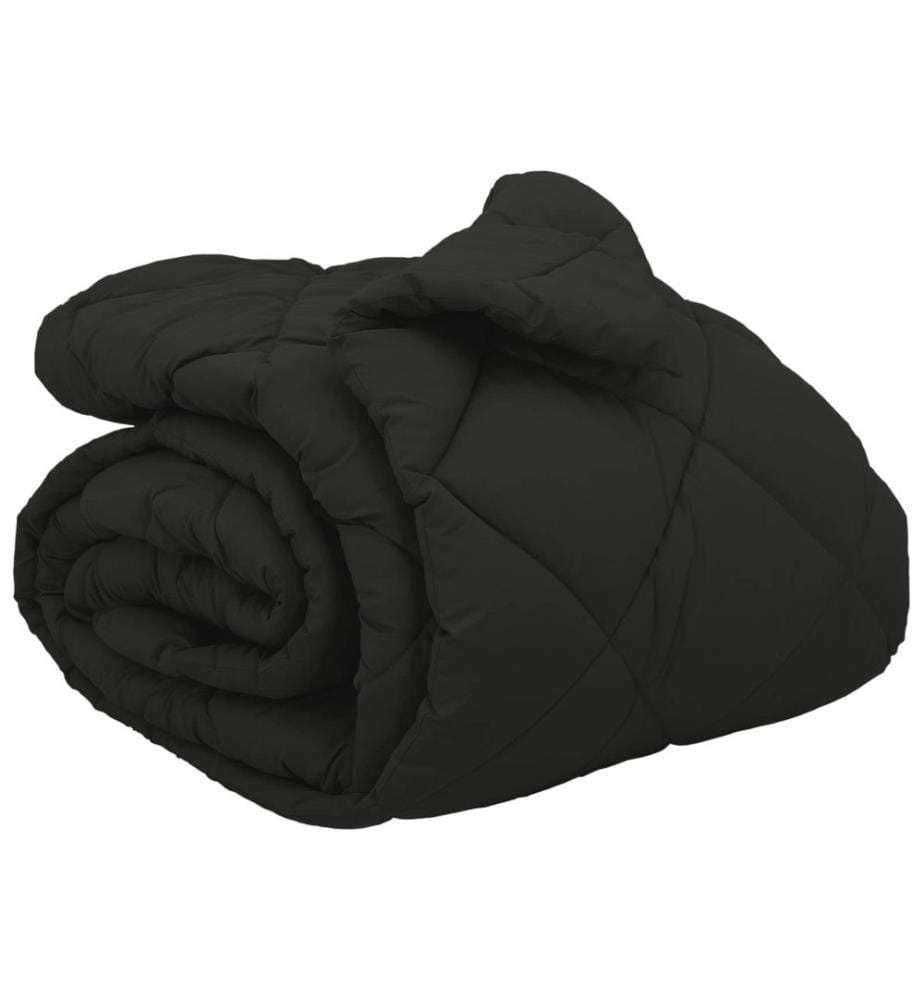 Winterbettdecke Schwarz 220 x 260 cm Microfiber