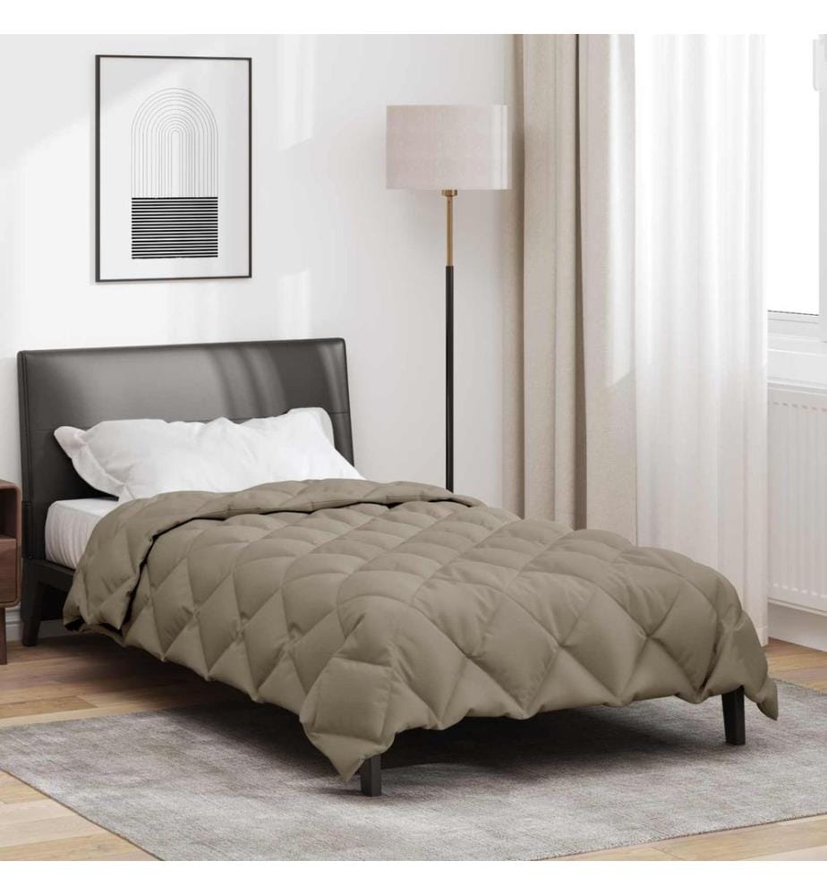 Winterbettdecke Hellgrau 200 x 155 cm Microfiber