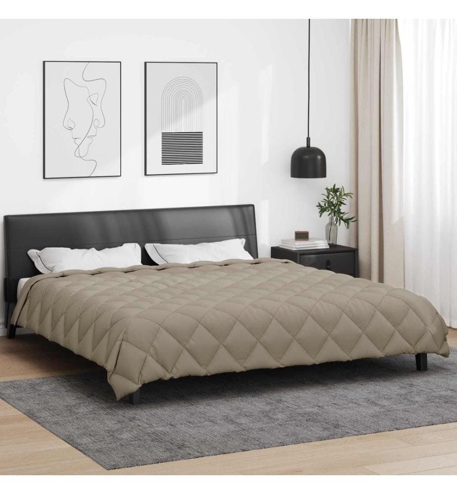 Winterbettdecke Hellgrau 200 x 200 cm Microfiber