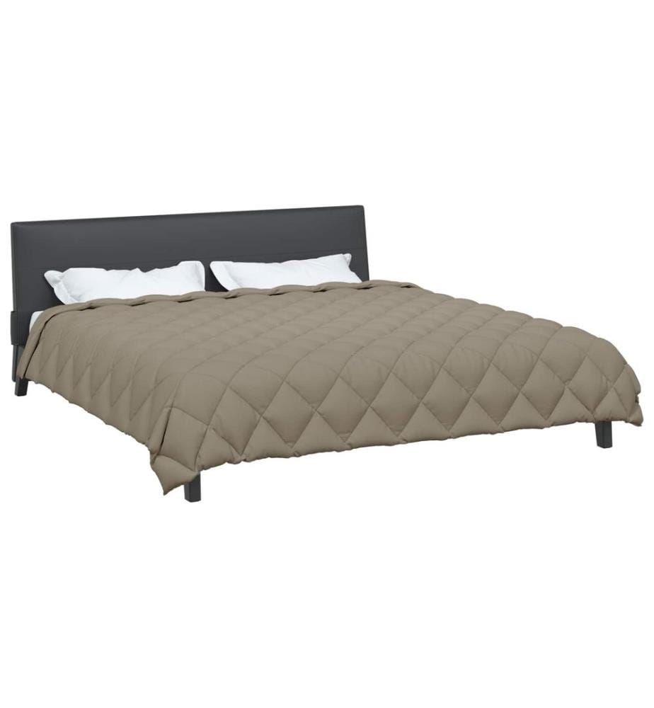 Winterbettdecke Hellgrau 240 x 200 cm Microfiber
