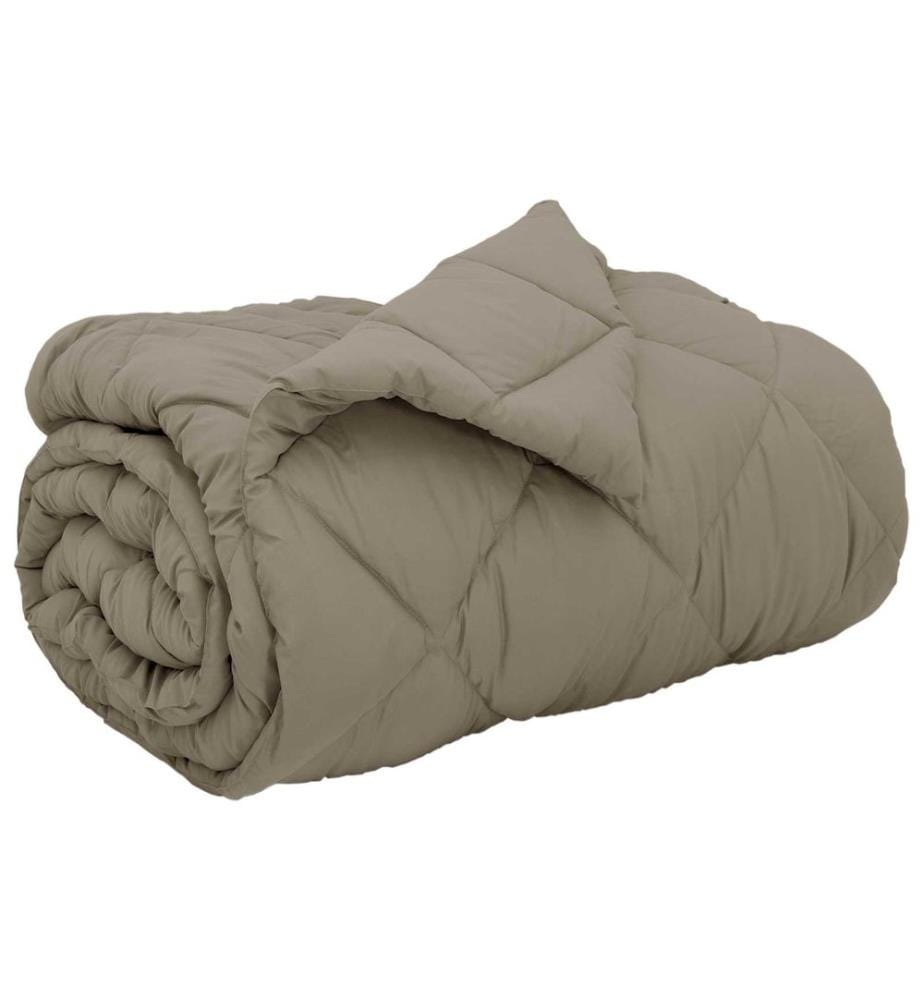 Winterbettdecke Hellgrau 220 x 135 cm Microfiber