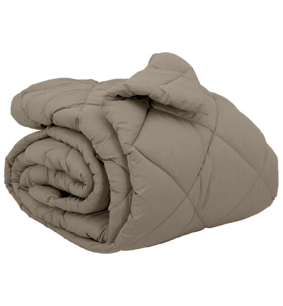Winterbettdecke Hellgrau 220 x 240 cm Microfiber