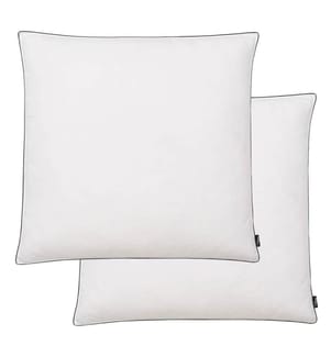 Oreiller lot de 2 Remplissage de duvet 80 x 80 cm Blanc