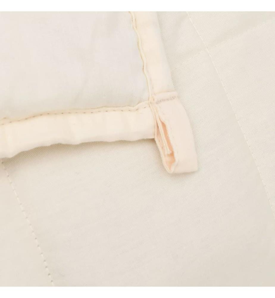 Couverture lestée Crème clair 135x200 cm 10 kg Tissu