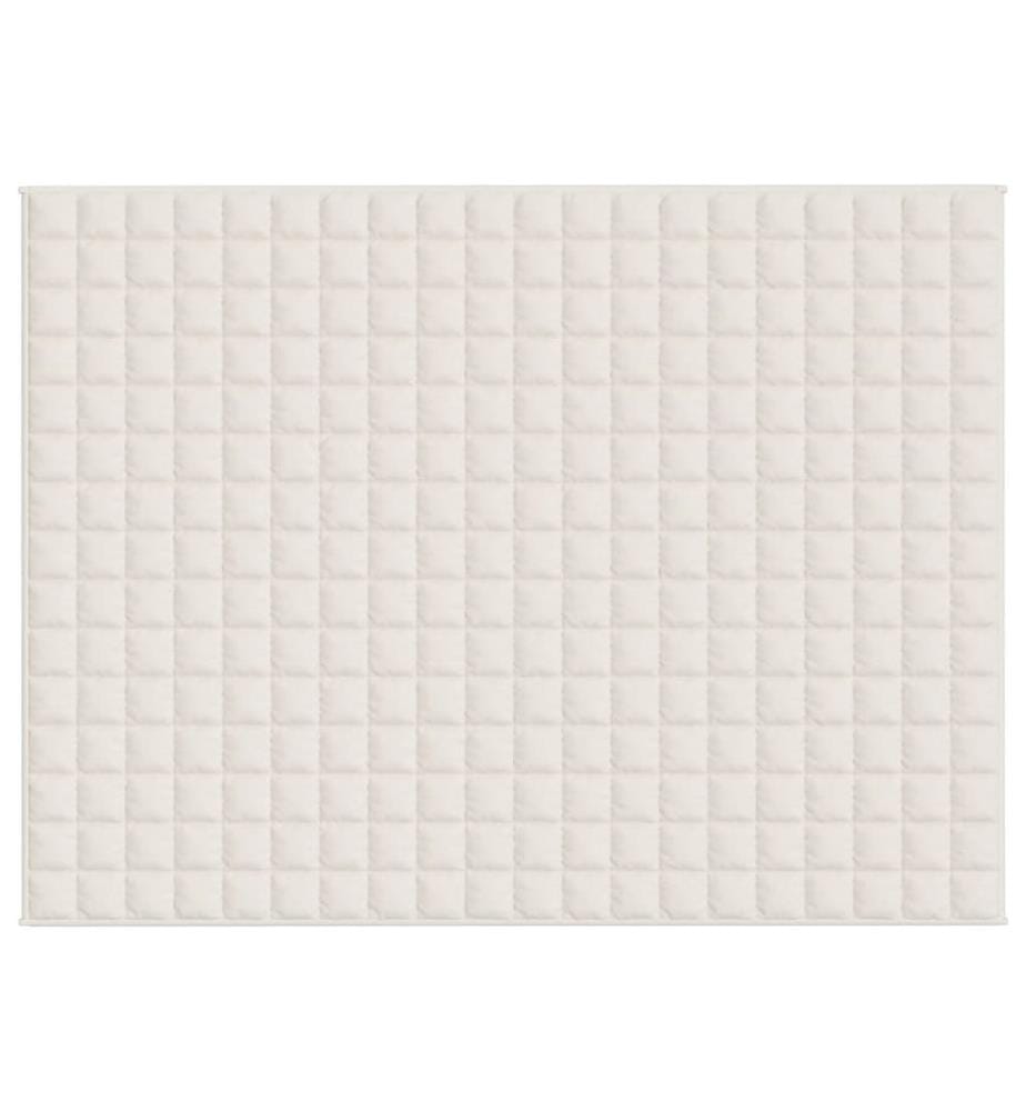 Gewichtsdecke Hellcreme 152x203 cm 11 kg Stoff