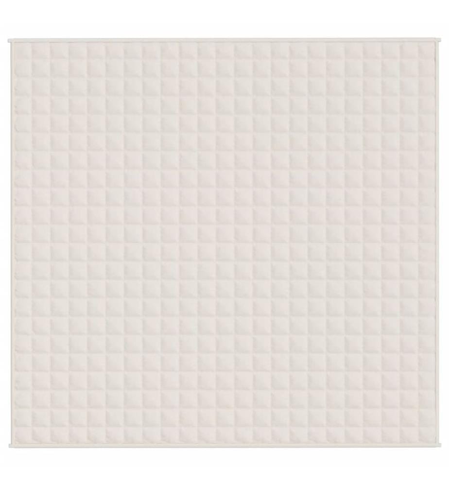 Couverture lestée Crème clair 220x240 cm 11 kg Tissu
