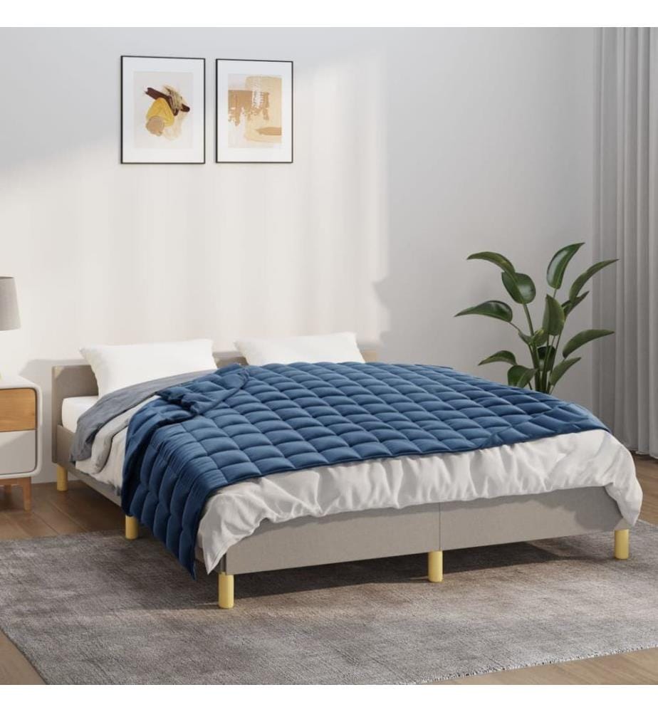 Gewichtsdecke Blau 152x203 cm 11 kg Stoff