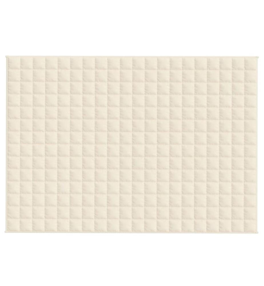 Gewichtsdecke Hellcreme 137x200 cm 6 kg Stoff