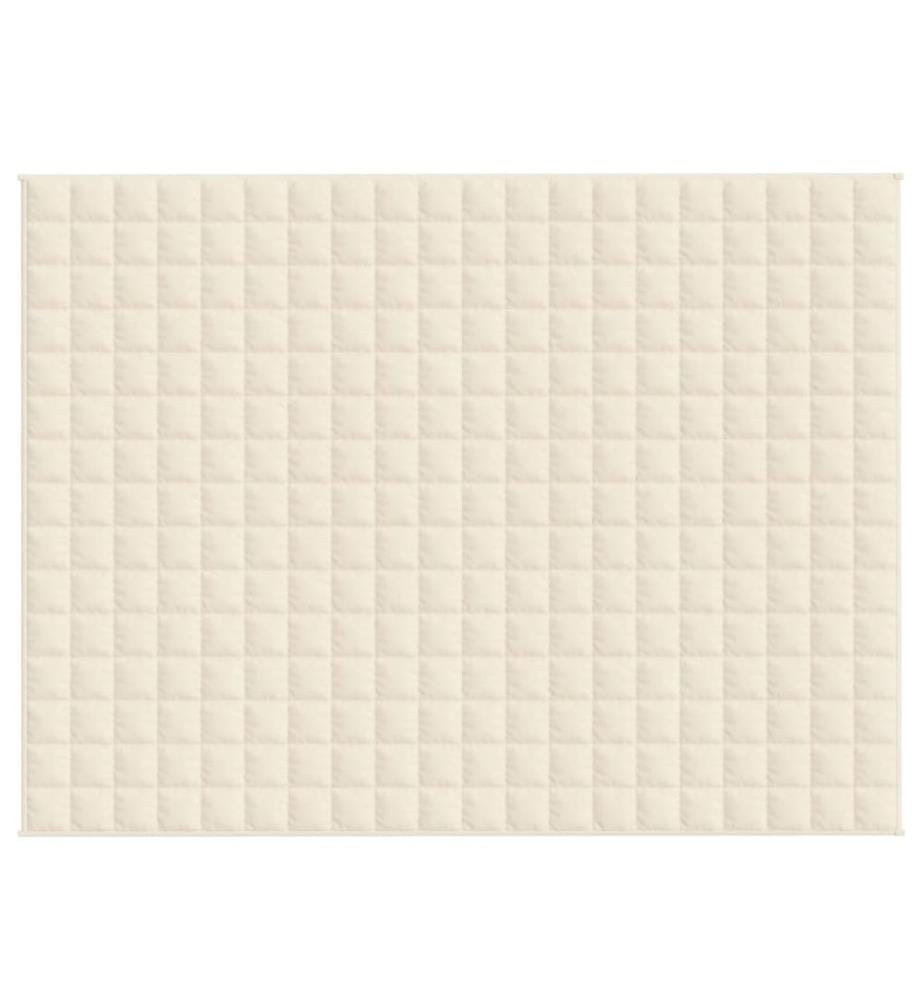 Gewichtsdecke Hellcreme 152x203 cm 11 kg Stoff