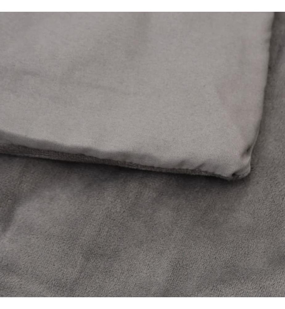 Gewichtsdecke mit Bezug Grau 137x200 cm 10 kg Stoff
