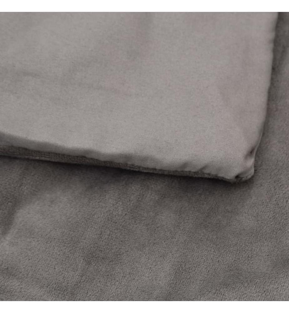 Gewichtsdecke mit Bezug Grau 140x200 cm 10 kg Stoff