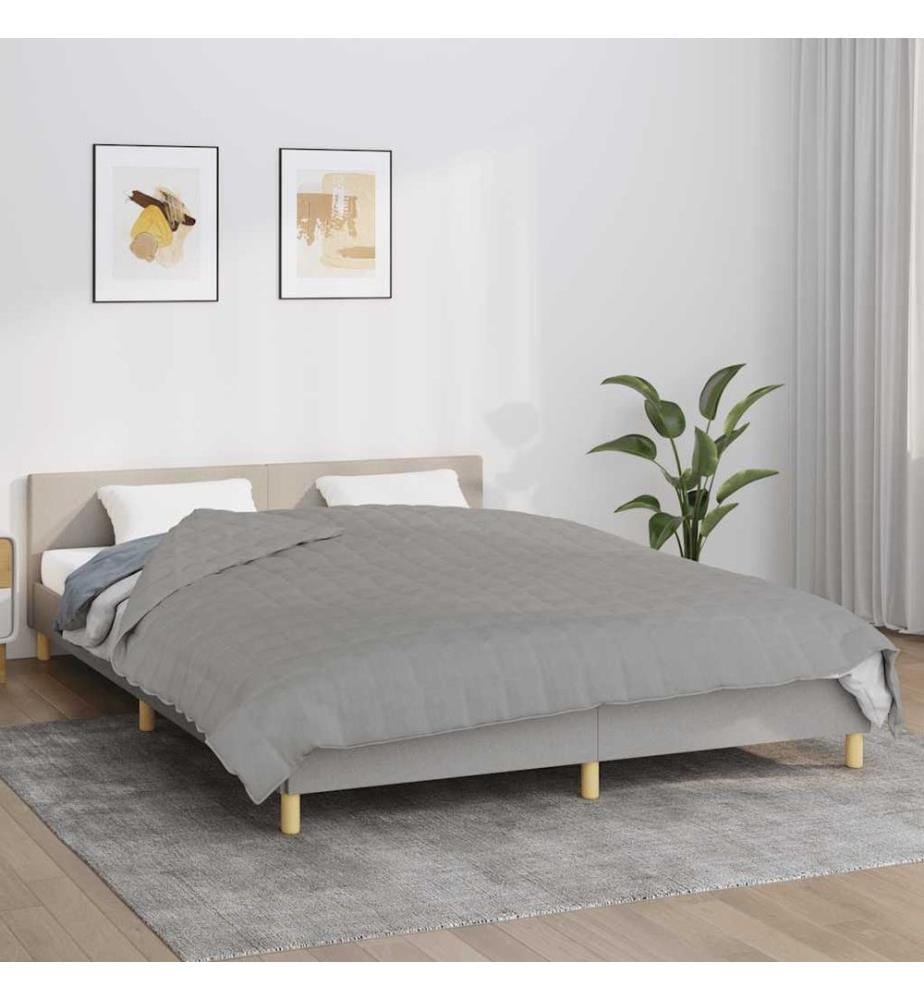 Gewichtsdecke Grau 220x235 cm 15 kg Stoff