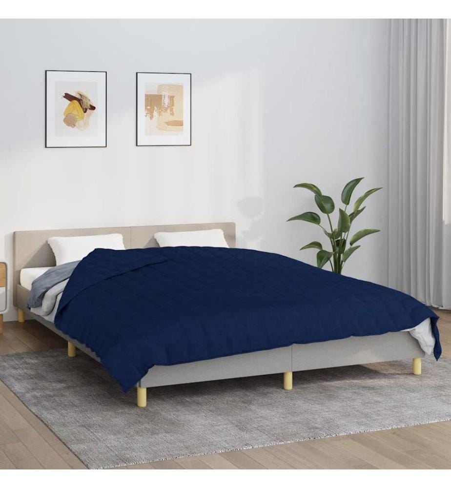 Gewichtsdecke Blau 220x235 cm 15 kg Stoff