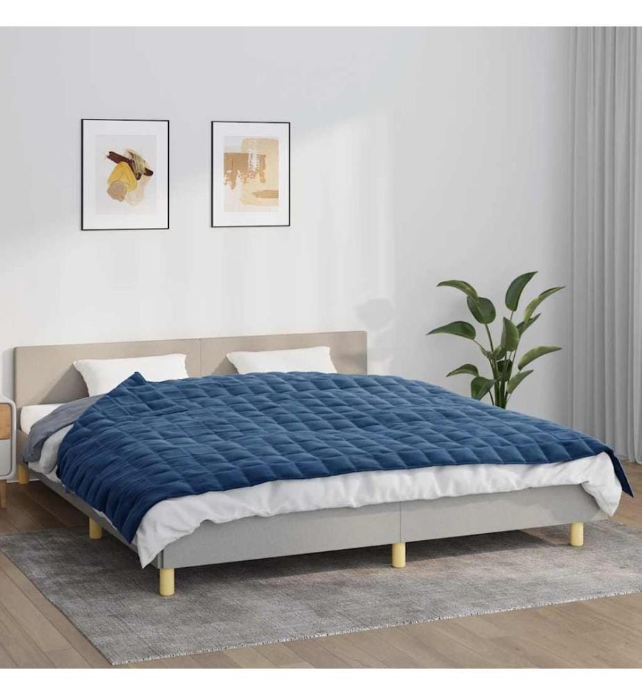Gewichtsdecke Blau 155x220 cm 11 kg Stoff
