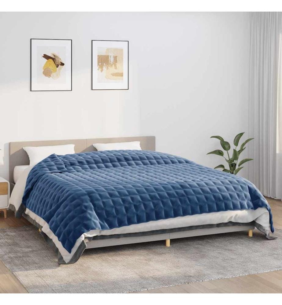 Gewichtsdecke Blau 220x260 cm 11 kg Stoff