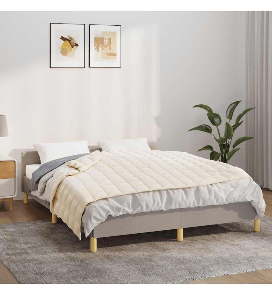 Gewichtsdecke Hellcreme 150x200 cm 7 kg Stoff