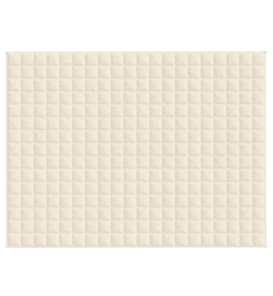 Couverture lestée Crème clair 150x200 cm 11 kg Tissu