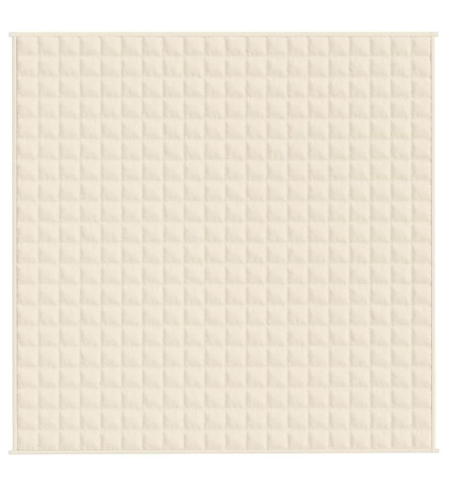 Couverture lestée Crème clair 200x200 cm 13 kg Tissu