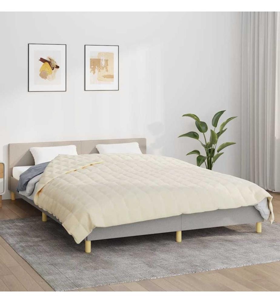 Gewichtsdecke Hellcreme 200x225 cm 9 kg Stoff