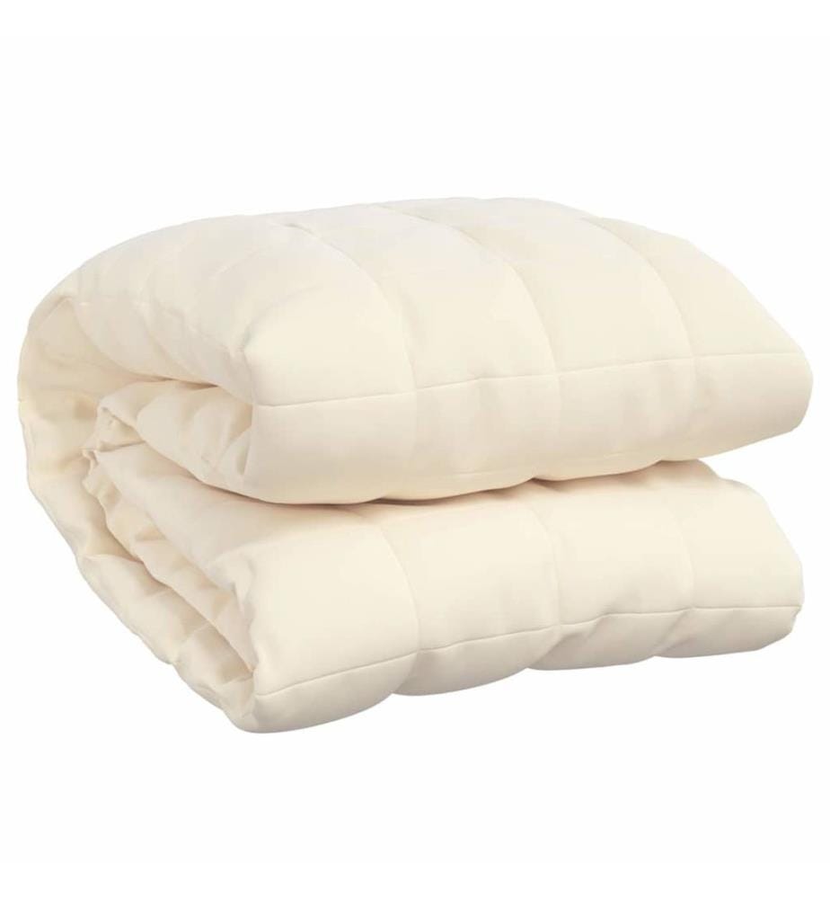 Gewichtsdecke Hellcreme 200x225 cm 13 kg Stoff
