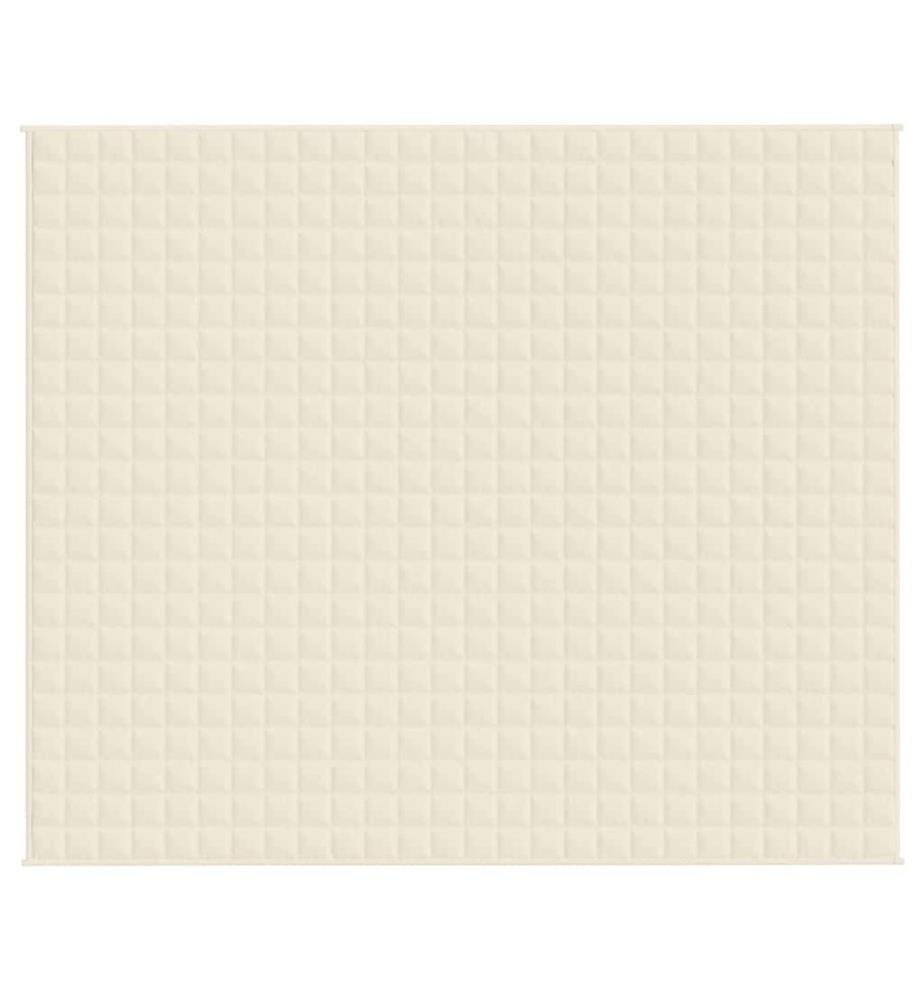 Gewichtsdecke Hellcreme 220x260 cm 15 kg Stoff