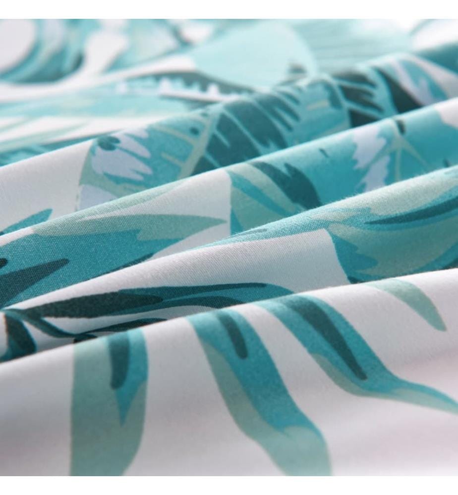 Parure de lit housse de couette feuilles vert 140x200/60x70 cm