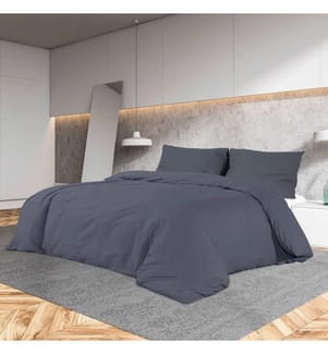 Ensemble de housse de couette Anthracite 200x200 cm Microfibre