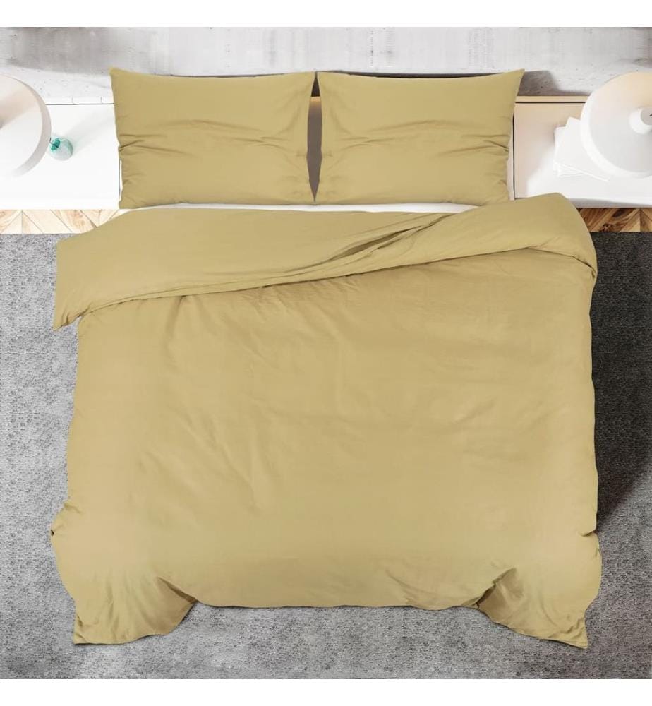 Ensemble de housse de couette Taupe 240x220 cm Microfibre