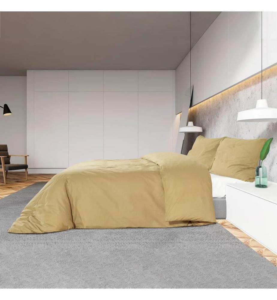 Ensemble de housse de couette Taupe 220x240 cm Microfibre