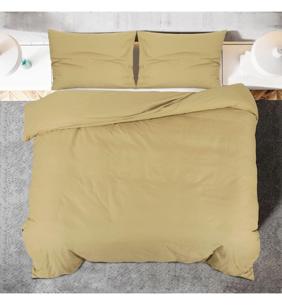 Ensemble de housse de couette Taupe 220x240 cm Microfibre