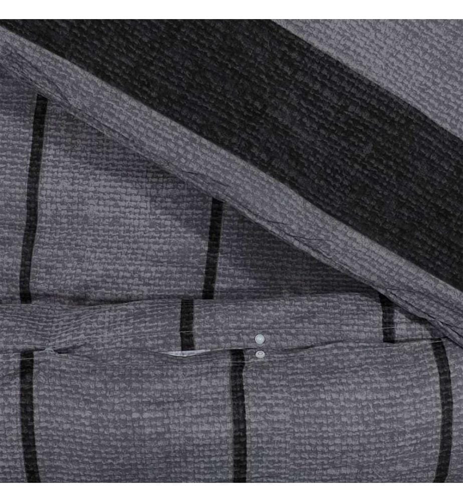 Bettwäsche-Set Dunkelgrau 135x200 cm Baumwolle