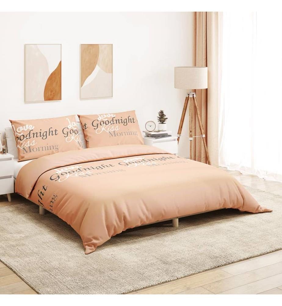 Bettwäsche-Set Rosa 200x200 cm Baumwolle