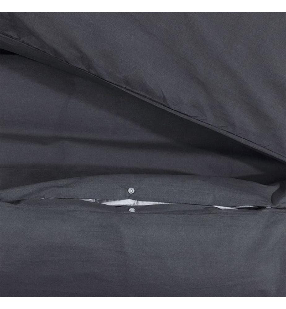Bettwäsche-Set Schwarz 140x200 cm Baumwolle