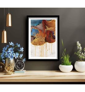 Decorative Framed MDF Painting, Multicolor, MDF, Wooden Framed