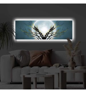 Dekorative Leinwandbilder mit Led-Beleuchtung, Multicolor, Polyester-Leinwand