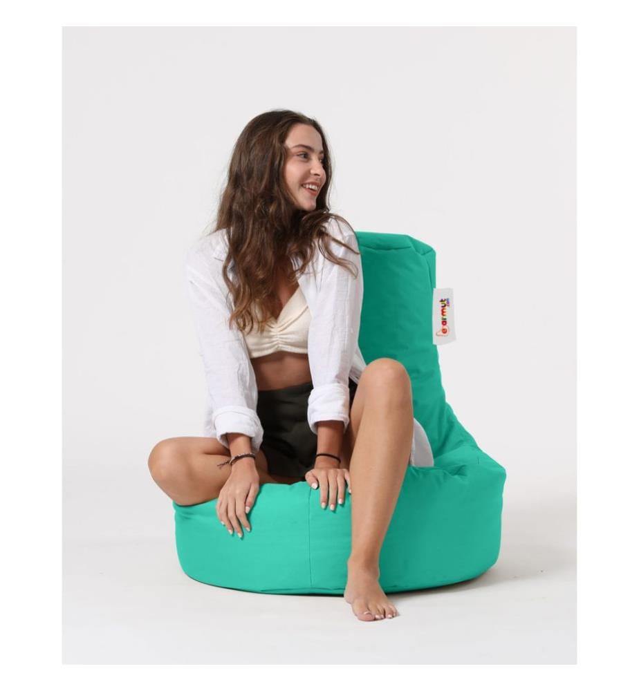 Garten-Sitzsack, Türkis, hochdichter recycelter Styropor, Polyester-Gewebe