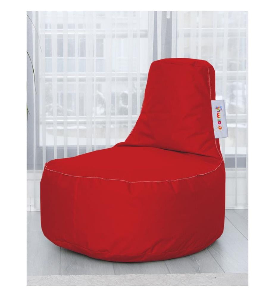 Garten-Sitzsack, rot, hochdichter, recycelter Styropor, Polyester-Gewebe