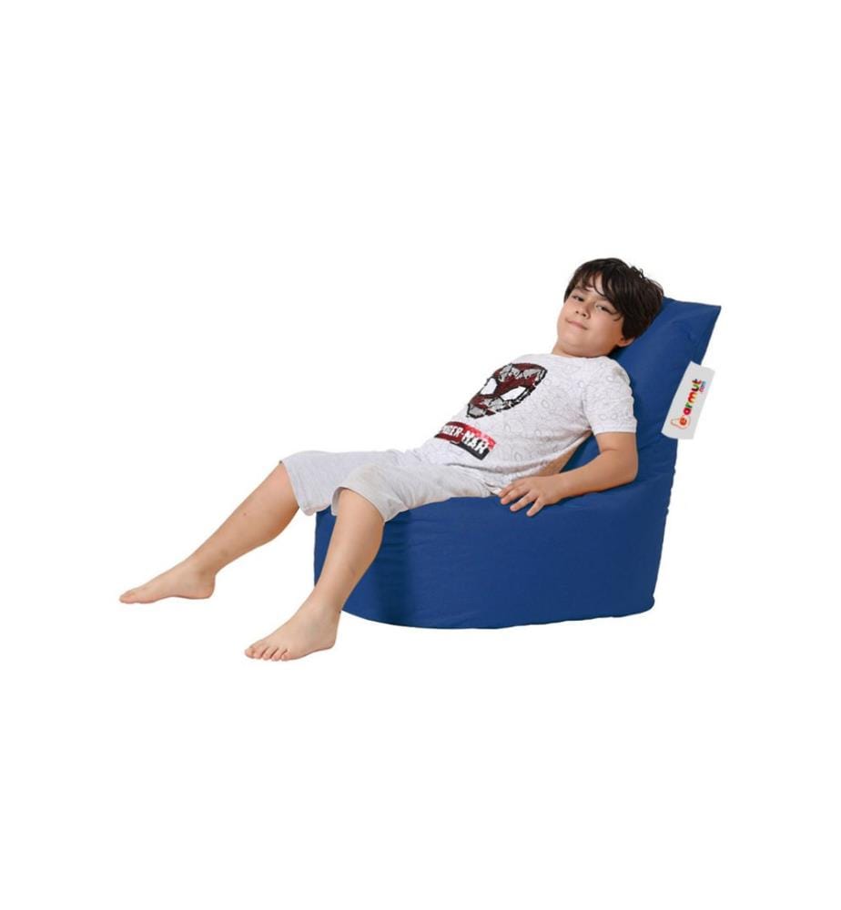 Garten-Sitzsack, blau, hochdichtes recyceltes Styropor, Polyester-Gewebe