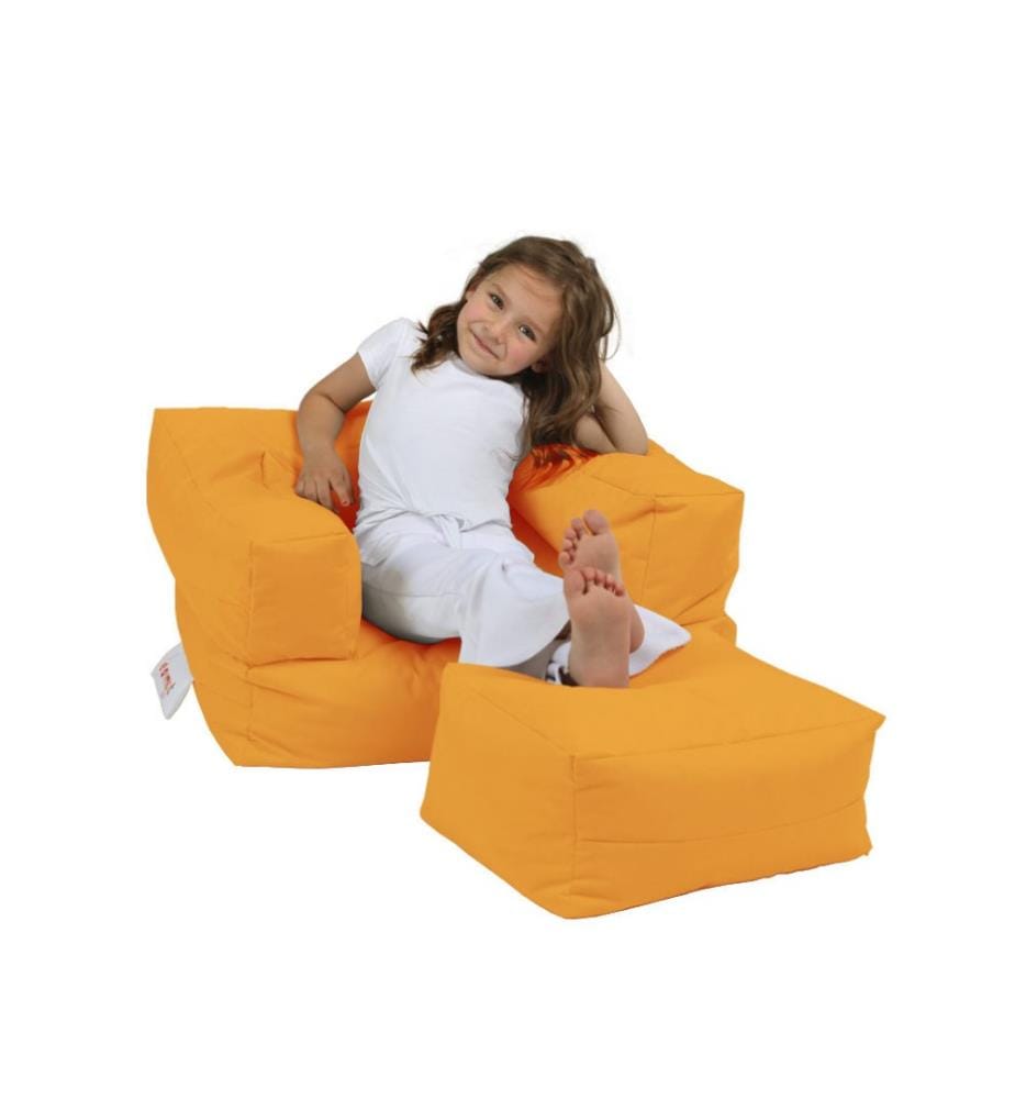 Garten-Sitzsack, Orange, hochdichter, recycelter Styropor, Polyester-Gewebe