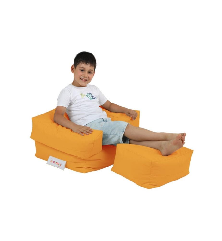 Garten-Sitzsack, Orange, hochdichter, recycelter Styropor, Polyester-Gewebe