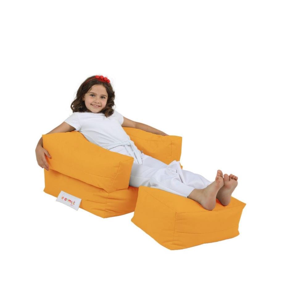 Garten-Sitzsack, Orange, hochdichter, recycelter Styropor, Polyester-Gewebe